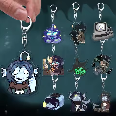 Pressure Horror Game Keychain Accessories Bag CharmsSebastian Solace Gamer Cartoon Keyrings Jewelry 