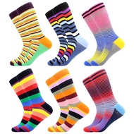 BISOUSOX Men's Dress Socks Funny Fun Colorful Crazy Funky Crew Socks for Men Novelty Happy Cotton Si