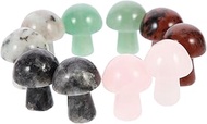 POPETPOP 40 Pcs Mushroom Ornament Mini Figurine Small Mushrooms Live Succulents Plants Garden Decorations Mini Mushrooms Miniatures Plantas Naturales Pot Plant Crystal Bare Stone Agate