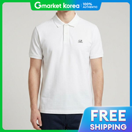 Cp Company Stretch Pique Logo Polo Pique Shirt