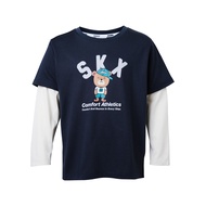 Skechers สเก็ตเชอร์ส เสื้อยืดแขนยาวเด็กผู้ชาย Boys Comfort Athletic Long Sleeve Tee - SL424B659-DKG1