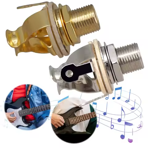 2Pcs 1/4 Inch 6.35Mm Stereo Input Jack-Plug Socket Stereo Input Plug Socket Guitar Pickup Output Jac