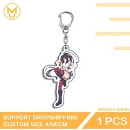 Anime Keychain Himejima Akeno High School DxD Mica Printed on 2 Sides Sharp Decorative Accessories H