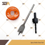 3Pcs Installation Hole Saw Kit Carpenter Drilling Tool Drill Set 54mm 22mm