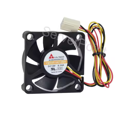 For Y.S.TECH 4.5cm 45*45*10 YW04510012BH YW04510012LM DC12V 0.14A 3 Wires Fan