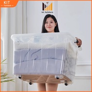 Clear Storage Box Transparent (35L-235L) Kotak Simpanan roda/Storage Box with wheels/ Storage Contai