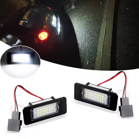 2PC Number Plate lights Rear Licence Number Plate Lamps For Audi A1 A4 B8 A5 S5 A6 S6 A7 Q5 TT TTS 2