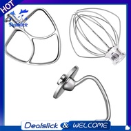 【Dealslick】Mixer Aid Attachment Replacement Parts Accessories Fit for KitchenAid 5 Quart Stand Mixer K5WW Wire Whip&amp; 5K7SDH Dough Hook&amp;Mixer Aid Paddle