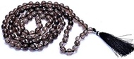 Natural AAA Smoky Quartz 108 Mala Necklace| Smoky Quartz Mala|108 Prayer Beaded Mala Necklace| Hand Knotted Mala Bracelet | Japa Mala| 8mm Round Beads| Meditation Tassel |Buddhist Mala