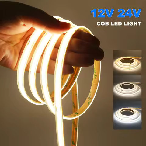IP67 Waterproof COB LED Strip Light 12V 24V 3000K 4000K 6000K Flexible Led Tape 5m 10m 20m 0.5m 1m 2