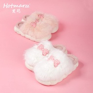 slippers for women men slippers bedroom slippers Hotmarzz Black Marzz Furry Slippers Women Autumn Wi