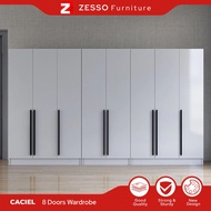 ZESSO CACIEL 6X8FT WARDROBE / 6 KAKI ALMARI BAJU / almari baju /kabinet baju / almari baju budak