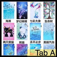 三星 2020年 Tab A7 (10.4吋) T500/T505 卡通彩繪熊貓咪 全包軟邊 磁扣 插卡 平板電腦皮套