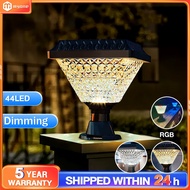 Lampu pagar solar LED Solar Garden Light Lampu Tiang Pagar Solar Pillar Light Outdoor Waterproof Rem