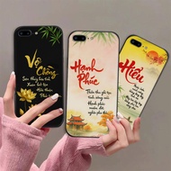 IPhone 6 6s 7 7p 8 8p Plus case with calligraphy meaning peace of mind, fortune, parents