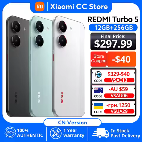 REDMI Turbo 5 Chinese Version 6.59” Dimensity 8500-Ultra 50MP Sony Camera 5600mAh 100W Charging IP69