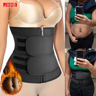 JHHB Double Belt Waist Trainer Body Shapers Fitness Waist Trimmer Zipper Shapewear Slimming Sauna Sweat Belt Fat Burn Tummy Control Belly Corset