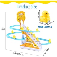 Small Ducks Climbing Toys, Electric Ducks Chasing Race Track Game Set, Playful Roller Coaster Toy wi