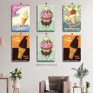 WALL DISPLAY QUOTES CREAM 20X30 AI08O|SSTBX| PRINTIFY OFFICIAL| ICE CREAM QUOTES ROOM DECORATION | G