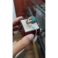 CINCIN FIRUS NISYABUR IRAN SILVER RING TURQUOISE STONE ORIGINAL PERSIAN DESIGN
