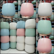 High LE CAO ceramic plant pot - Cool enamel (mouth 16cm - belly 18cm x height 16cm) Many colors - Yo