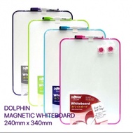 DOLPHIN MAGNETIC WHITEBOARD (240mm x 340mm) 80015 / WHITEBOARD / STUDENT WHITEBOARD / PAPAN PUTIH / 