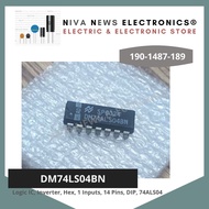 DM74LS04BN Logic IC, Inverter, Hex, 1 Inputs, 14 Pins, DIP, 74ALS04