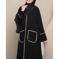Abaya Gamis Maxi Dress Arab Saudi Abaya Hitam Polos BordirZephy TurkeY