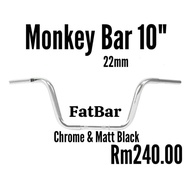 Monkey Bar 10 inch 22mm Handle Bar Chopper Fat Bar Xv535 Jaguh