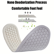 Sports insole for men and women antibacterial breathable thin soft sole thickened odor resistant sweat absorbing and shock absorbing basketball leather shoes