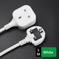 1/3/5M 1 Way Gang Extension Lead 13 AMP Single Socket Extension Cord Home Office 3 Pin Plug Power St