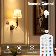 Puck Lights with Remote - E26 Battery Operated Light Bulb for Non-Hardwired Wall Sconces Pendant Lig