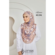 (LC) Kesuma Printed Instant Hijab : Ironless Travel Shawl / Hijab / Tudung Sarung Chin Cover / Berdagu