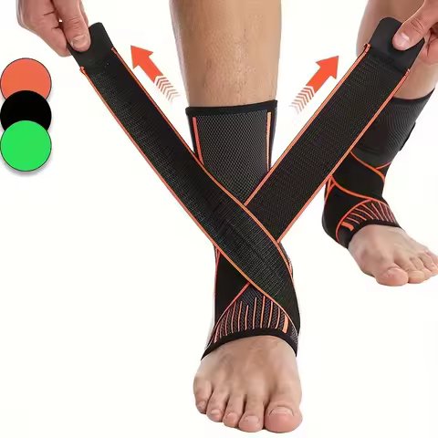 1Pc Ankle Support Brace With adjustable straps, Best Ankle Compression Support Brace for Foot and He