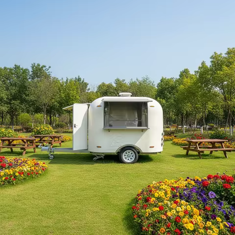 White Single Axle Stainless Steel for Retro Style Rust Resistant Interior Serving Windows Mobile Foo