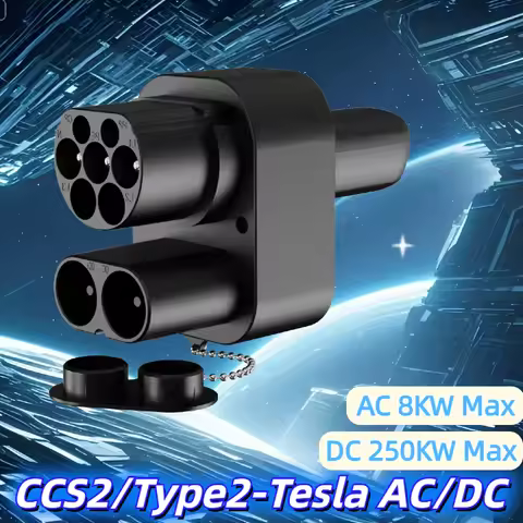 CCS2 to Tesla AC+DC Adapter for Tesla car CCS2 Combo NACS Adapter Support CCS2 and Type2 Charger 250
