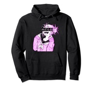 Waifu Anime Neko | Vaporwave | Glitch Manga Girl Pullover Hoodie