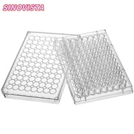 SINOVISTA 1/5Pcs Tissue Culture Plate, 96 Well Plastic Experiment Instrument Tools, Durable Flat Bot