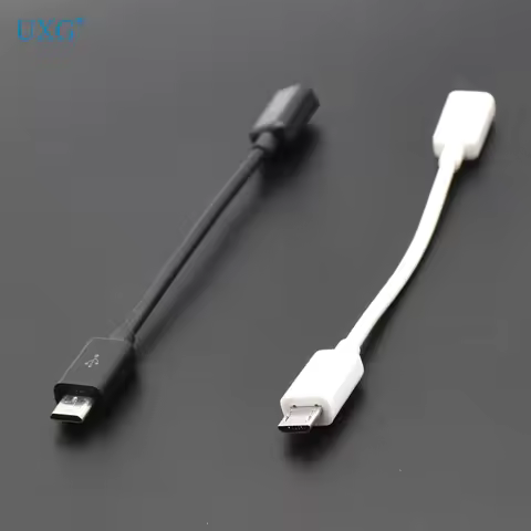 10cm 0.3 Micro USB Female To Micro USB Male F/M Extension Extender Date Charging Short OTG Cable Bla