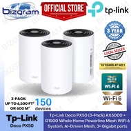 Tp-Link Deco PX50 (1/2/3-Pack) AX3000 + G1500 Whole Home Powerline Mesh WiFi 6 System, AI-Driven Mes