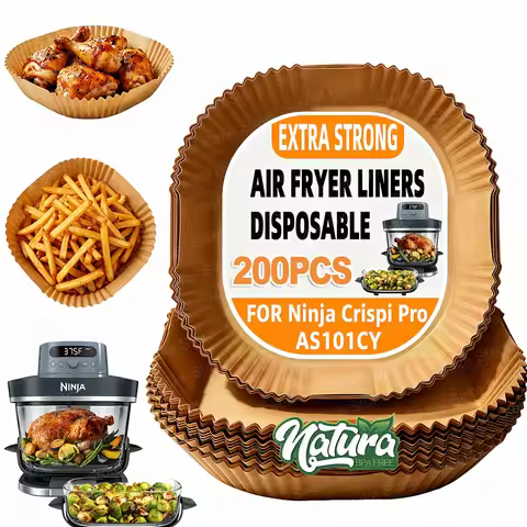 Air Fryer Accessories Disposable, AirFryer Paper Liners Compatible with Ninja Crispi Pro 6QT & 2.5QT