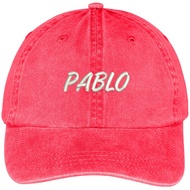 Trendy Apparel Shop PABLO Embroidered Soft Front Washed Cotton Cap