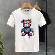 New 2yk2026 T-shirt   Men'sCool   QualityMaleForSummer Casual Bear HighLooseCotton   ColoursO-Neck T