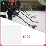 [LzdzlxaaMY] 8-piece Hockey Pad, Ice Tiles, Passing Ice Hockey Training Equipment Dryland Home PETG 