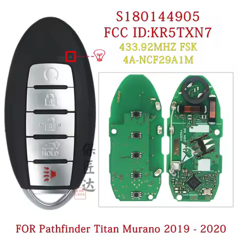 BaoJiangDa FOR Nissan Murano Pathfinder Titan remote key 4A Chip 433.92MHz FSK S180144905 KR5TXN7 28
