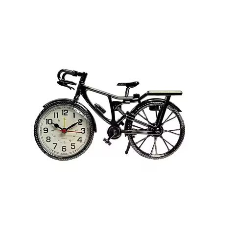 Artistic Design Alarm Clock Clock Home Decor Retro Alarm Clock Arabic Numeral Bicycle Alarm Clock Bi