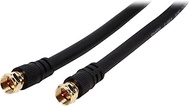C2G 29133 Value Series F-Type RG6 Coaxial Video Cable, Black (12 Feet, 3.65 Meters)