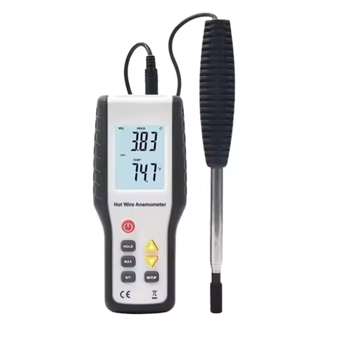 HT-9829 High Sensitivie Digital Portable Wind Speed Meter Wire Thermal Anemometer Anemometro Measuri