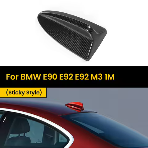 Real Dry Carbon Fiber Antenna Trim Sticky for BMW E90 E92 E92 M3 1M Sticky Style 1Pcs/Piece