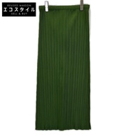 Pleats Please PP31-JG148 綠色迷你流蘇長裙，4 碼 [二手]
